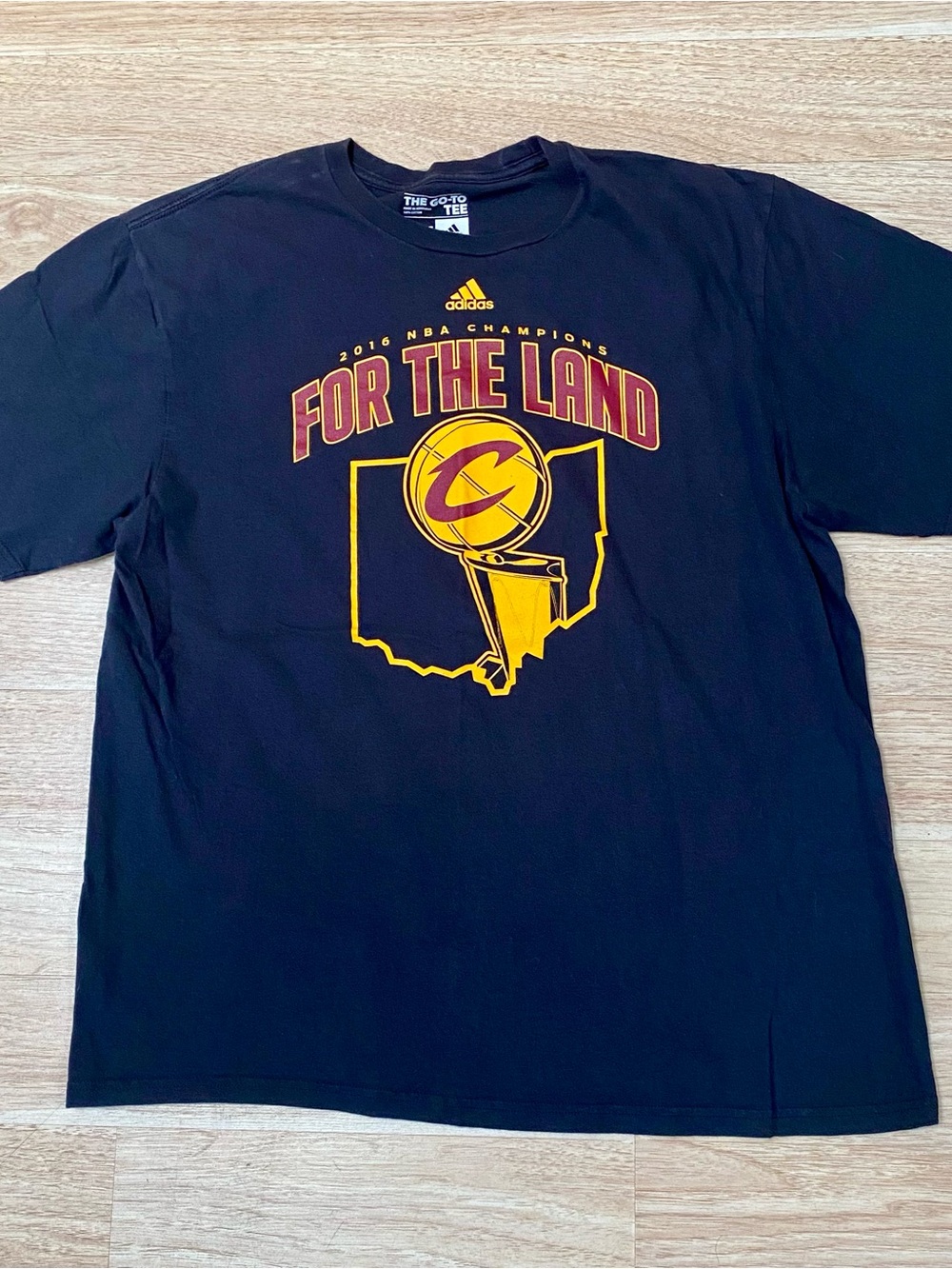 Adidas Cleveland Cavaliers T-Shirt Men’s XL Black 2016 NBA Champions Tee Shirt